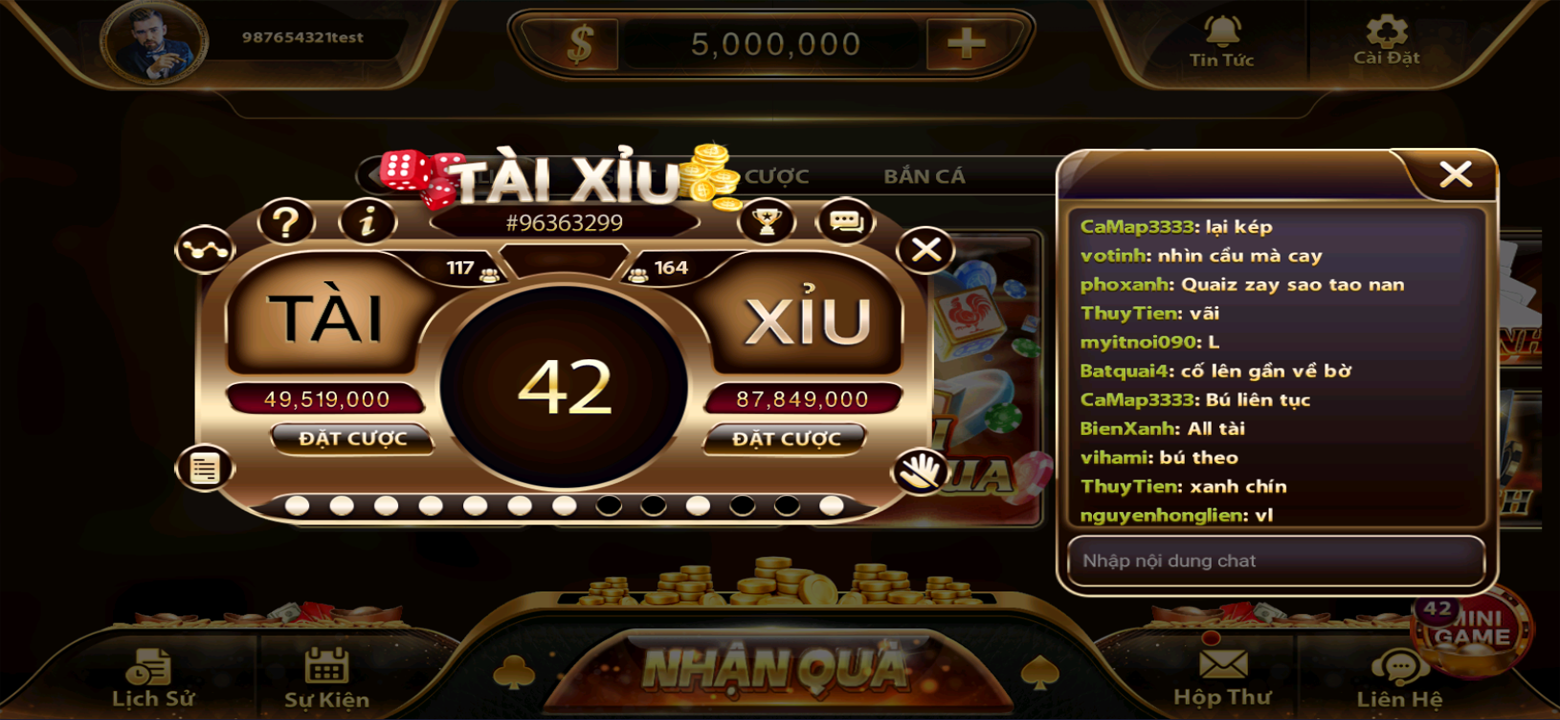 Ảnh chụp màn hình ứng dụng 88win hiển thị trò chơi